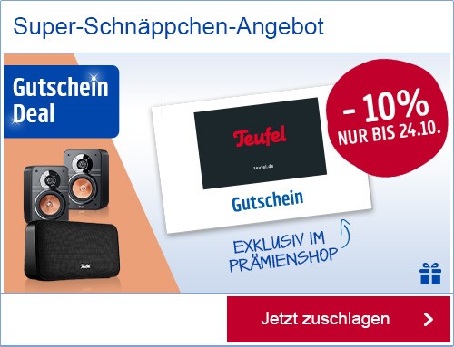 PAYBACK Prämien: Teufel Gutscheindeal -10% nur bis 24.10.
