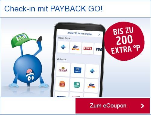 PAYBACK GO: bis zu 200 Extra °P 