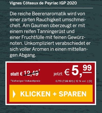 52 % sparen - Eingefangener Sonnenschein aus Südfrankreich - Solelh Vieilles Vignes Côteaux de Peyriac IGP 2020