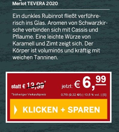 50 % sparen - Genussvoll die Grillaromen abrunden - Lergenmüller Merlot TEVERA 2020