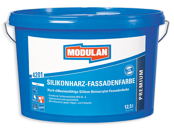 MODULAN Silikonharz-Fassadenfarbe 4201 weiß 12,5 l