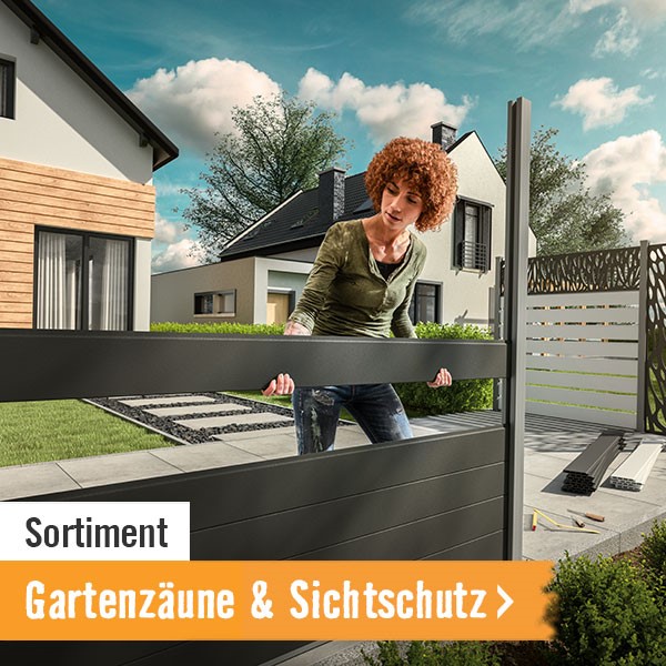 Sortiment Gartenzäune & Sichtschutz