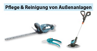 Pflege und Reinigung von Außenalangen - Alles für die Gartenpflege von Bosch, Gardena, Kärcher uvm.