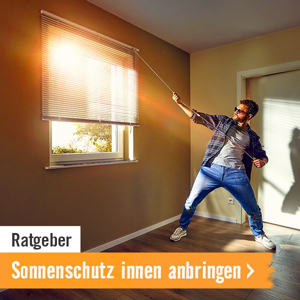 Sonnenschutz innen anbringen