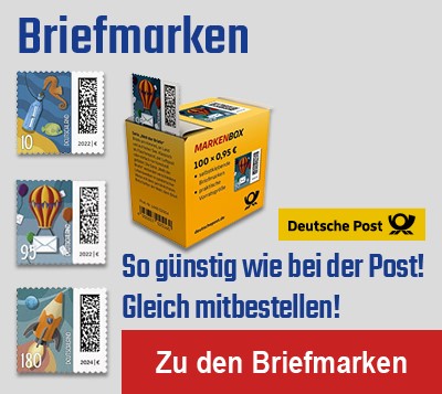 Briefmarken - günstig wie bei der Post - Gleich mitbestellen!
