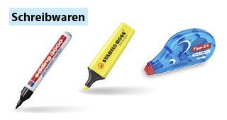 Schreibwaren - Kugelschreiber, Textmarker, Bleistifte uvm. von Top-Marken
