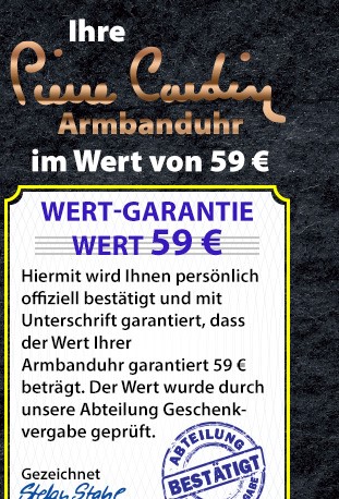Gratis Armbanduhr Geschenk