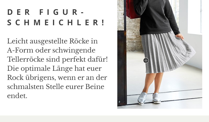 Plisseerock, Metallic-Effekt, Elastikbund, Midilänge