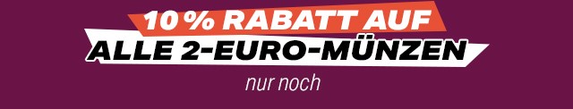 10 % Rabatt auf alle 2-Euro-Münzen