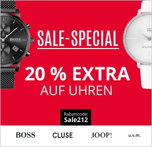 SALE-Special: 20 % Extra-Rabatt auf Uhren