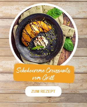 Schokocreme Croissants vom Grill. Zum Rezept.