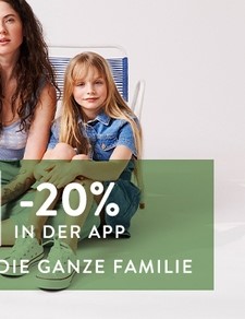 20% Rabatt auf Schuhe für die ganze Familie in der App