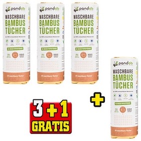 3 + 1 GRATIS: pandoo Küchenrollen 1-lagig, 3 Rollen + GRATIS 1 Rollen