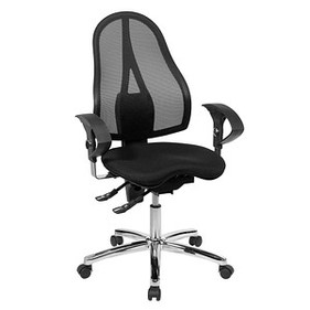 AKTION: Topstar Bürostuhl Sitness® 15, ST19UG20 Stoff schwarz, Gestell chrom