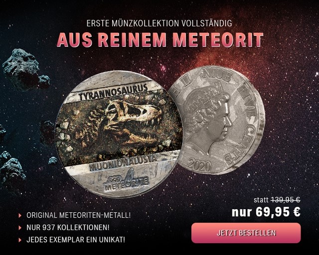 Erste Münzkollektion vollständig aus reinem Meteorit