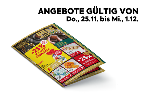 BILLA und BILLA PLUS Flugblatt KW38. Gültig von Do., 25.11. bis Mi., 1.12.
