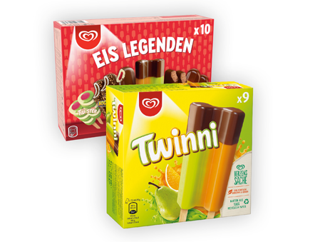 Eskimo Twinni 9 Stk., Eis Legenden 10 Stk. od. Nogger 6 Stk.