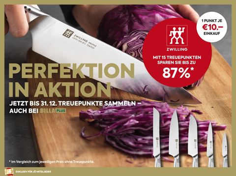 Jetzt bei BILLA und BILLA PLUS: Zwilling® Treueaktion