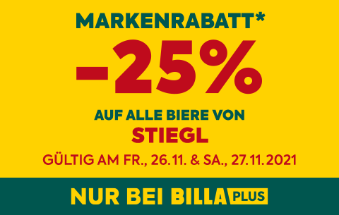 Jetzt noch mehr sparen: -25% auf alle Biere von Egger, gültig am 26.11. und 27.11.