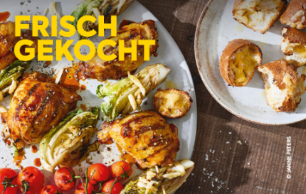 Chicken Caesar Salad am Spieß