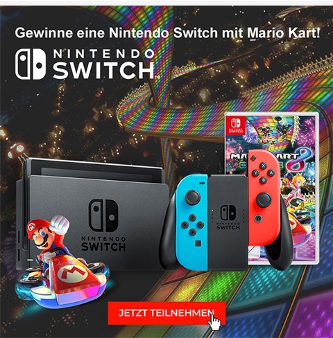 Nintendo Switch + Mario Kart 8 Gewinnspiel!