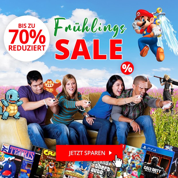 Frühlings Sale 70% auf Games & Konsolen