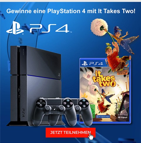 PlayStation 4 Gewinnspiel: Jetzt mitmachen und PS4 + It Takes Two gewinnen!